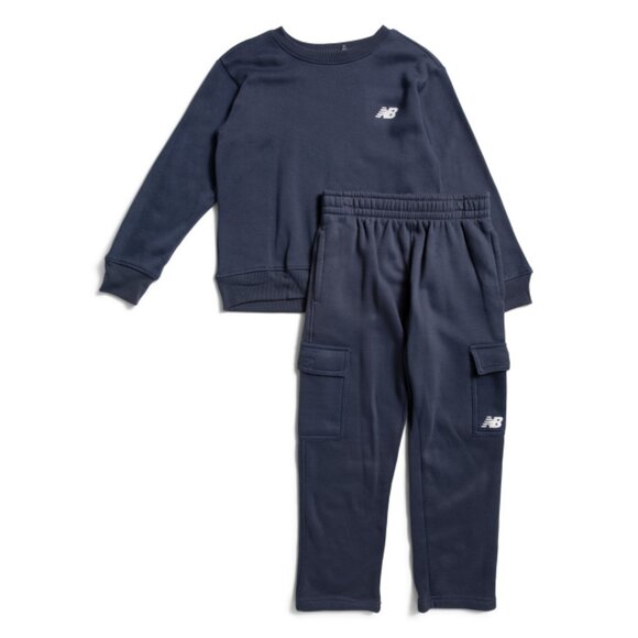 NEW BALANCE Vintage Indigo Big Boys 2pc Sweatshirt And Joggers Set - Picture 1 of 2